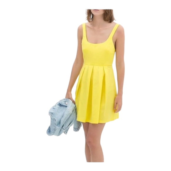 Zara Yellow Mini Dress Sold Out Online Size Medium - Picture 3 of 12